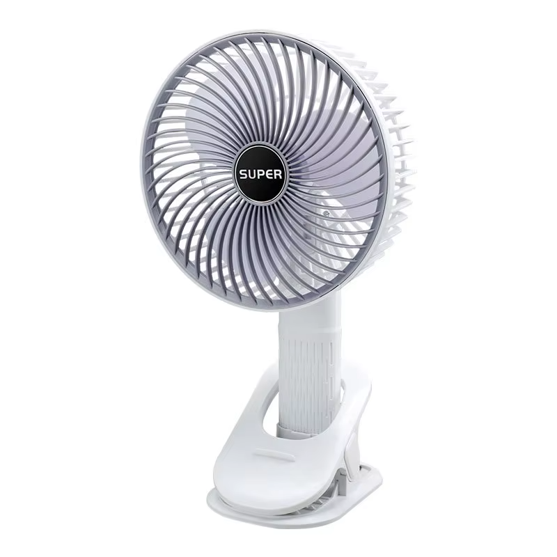Multifunctional Portable Desktop Clip Fan Summer 1200mAh Cordless Handheld Fan 3 Speed Silent Personal Fan Ventilator Cooler