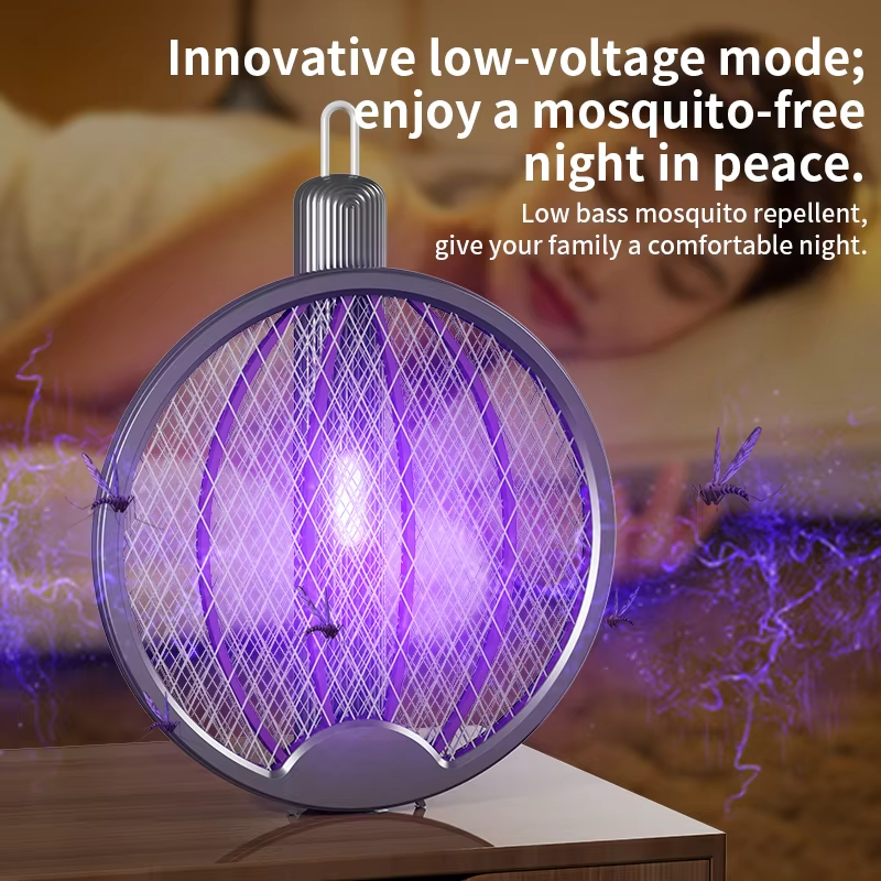 Electric Mosquito Swatter Cordless Battery Power Electric Fly Mosquito Swatter Bug Racket Insects Killer