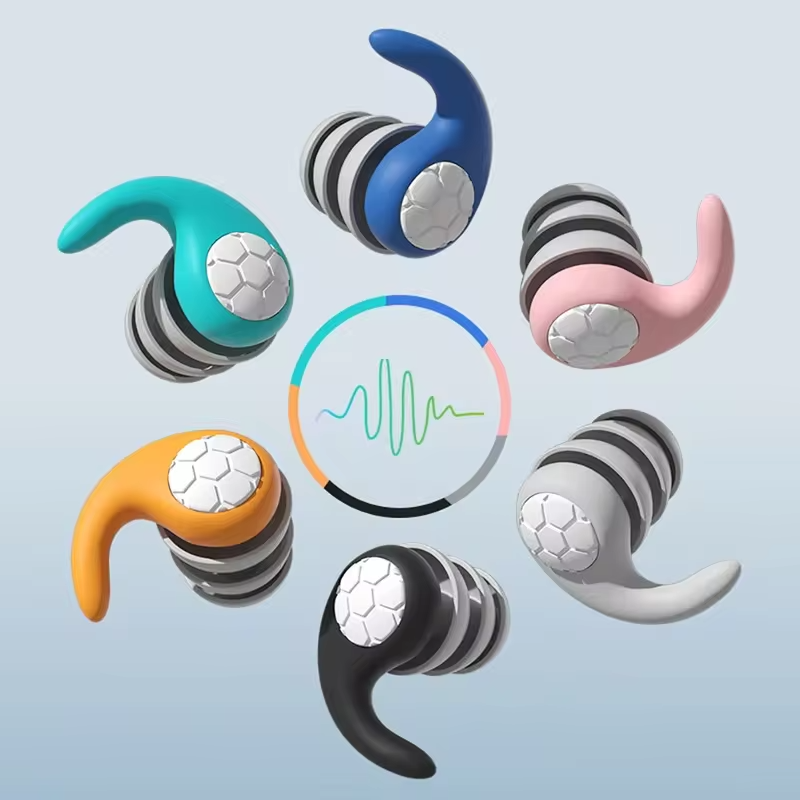 1 Pair Soft Silicone Earplugs - Noise Canceling Comfortable Fit for Sleep Swimming Creating a Silent Environment