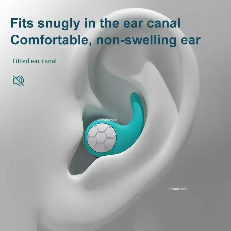 1 Pair Soft Silicone Earplugs - Noise Canceling Comfortable Fit for Sleep Swimming Creating a Silent Environment
