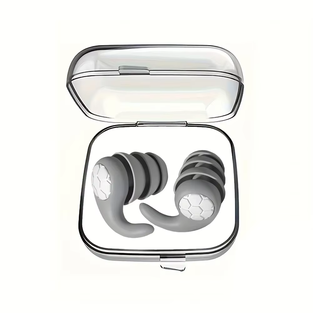 1 Pair Soft Silicone Earplugs - Noise Canceling Comfortable Fit for Sleep Swimming Creating a Silent Environment