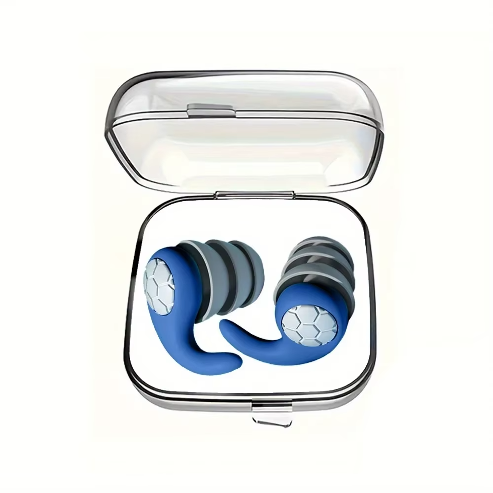 1 Pair Soft Silicone Earplugs - Noise Canceling Comfortable Fit for Sleep Swimming Creating a Silent Environment