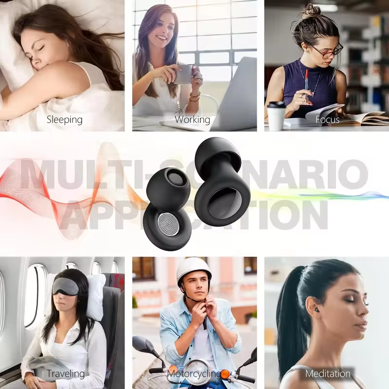 Silicone Ear Plugs Sleep Noise Cancelling Reusable Hearing Protection Anti noise earplugs for Concerts Travel Sleeping Ear plug