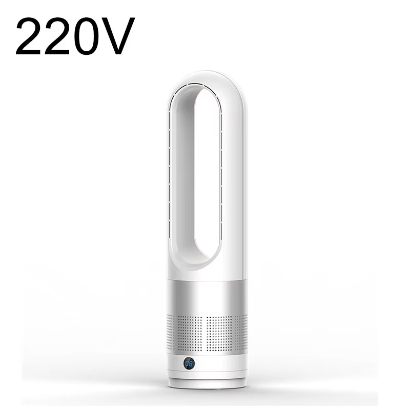 18 Inch Bladeless Fan with Remote Control Household Desktop Floor Standing Electric Silent LED Display Air Circulation 220V