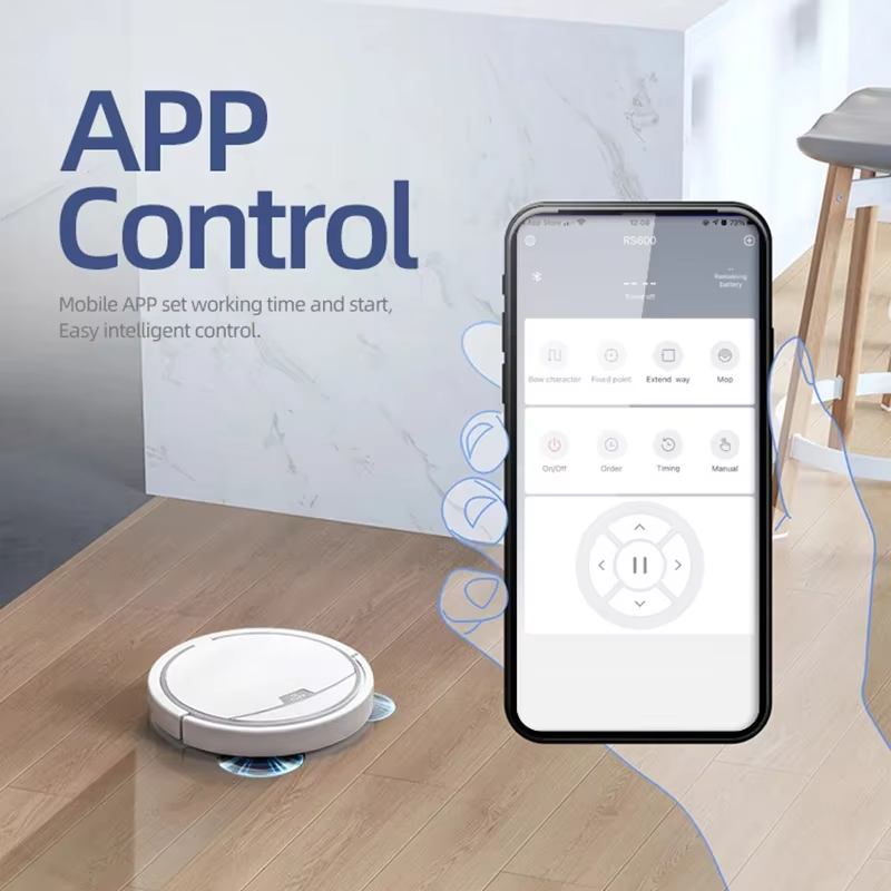 Automatic Robot Vacuum Cleaner Mop 2 in 1, APP Remote Control, 2800PA Powerful Suction,Route Mapping for Home Hardwood Floors.
