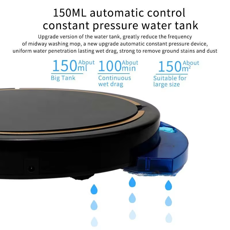 Automatic Robot Vacuum Cleaner Mop 2 in 1, APP Remote Control, 2800PA Powerful Suction,Route Mapping for Home Hardwood Floors.