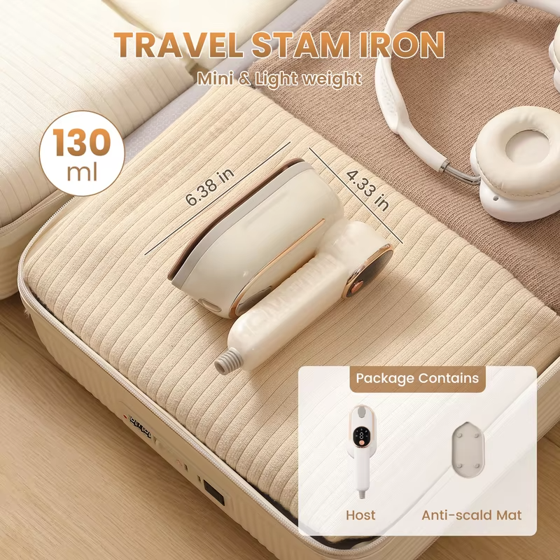 Handheld Portable Mini Steam Iron with Four Temperature Control High-Power Rotating Ironing Machine for Fabric Care