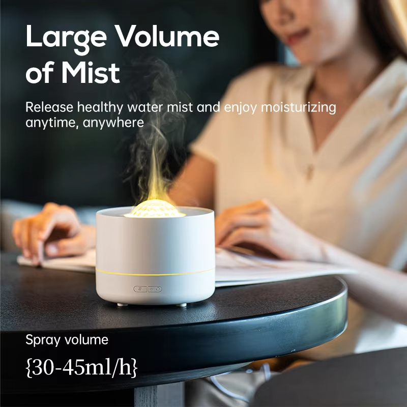 2025 New Galaxy Projection Air Humidifier - 360° Rotating Starry Sky, 7-Color Gradient Lights, Essential Oil Diffuser for Home