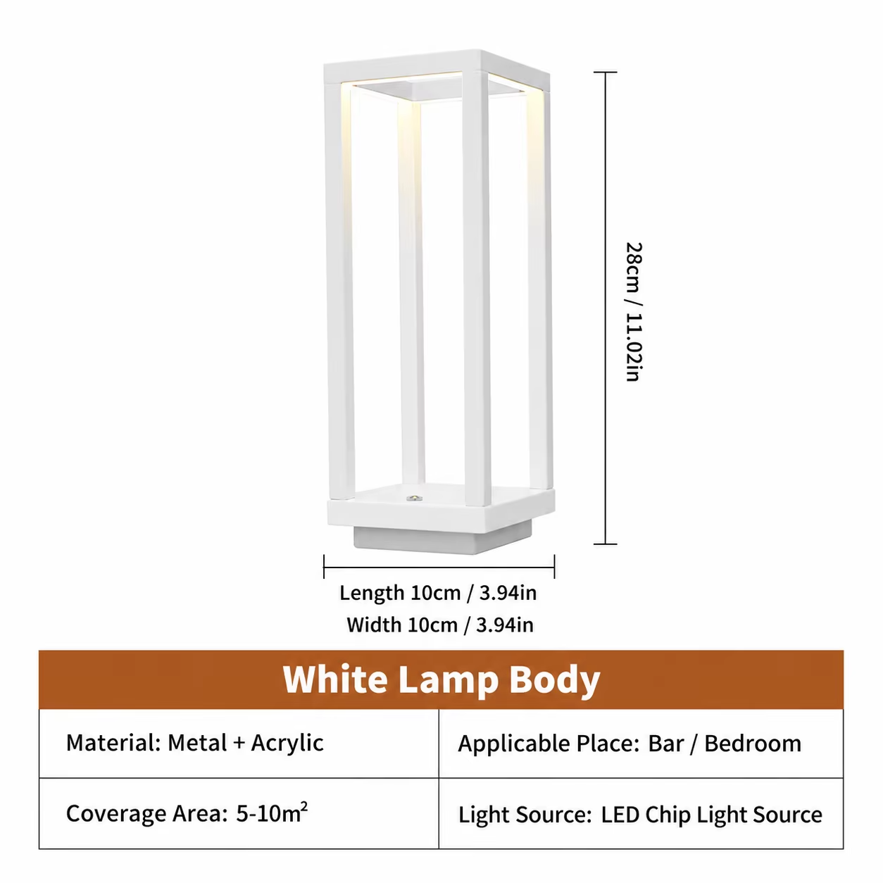 WWPPU Cordless LED Table Lamp Stepless Dimming Touch Control USB Rechargeable Desk Light Nordic Minimalist Bedside Night Lamp
